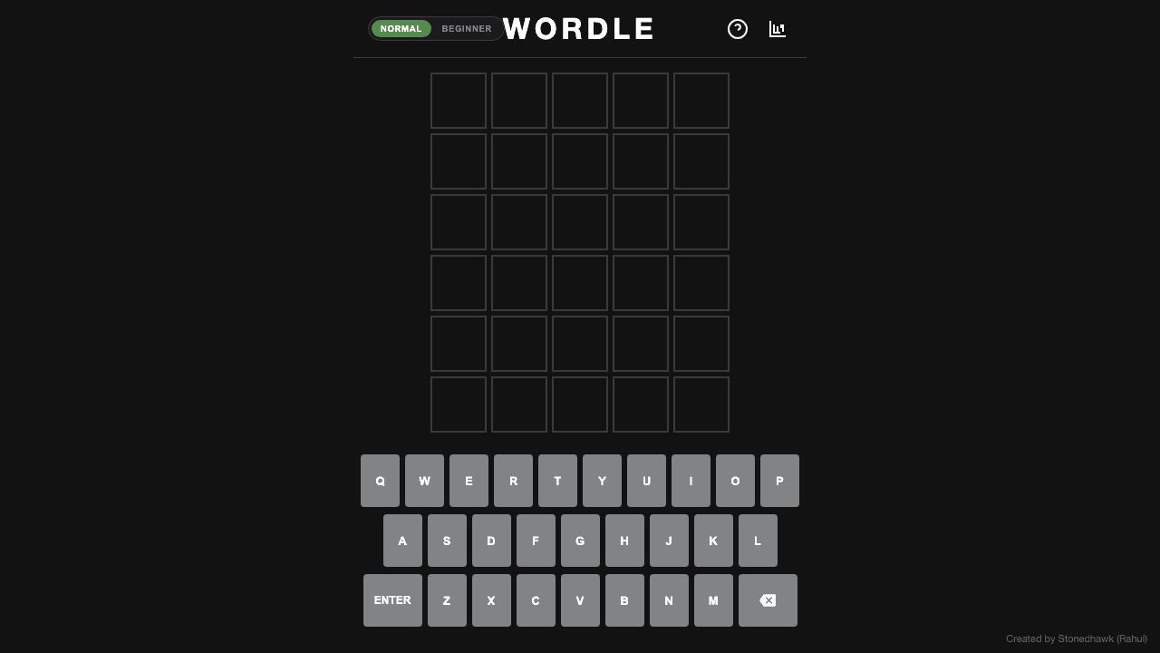 Wordle Clone screenshot